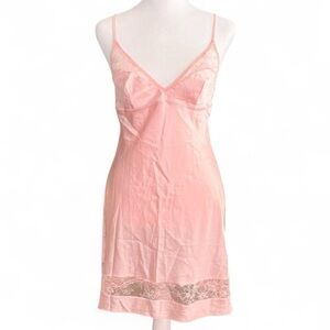 Victoria’s Secret Pink Lace Trim Slip Dress